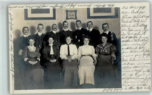 39398627 - 9900 Plauen Gruppenfoto Ort lt. Stempel Plauen Stadtkreis 1907