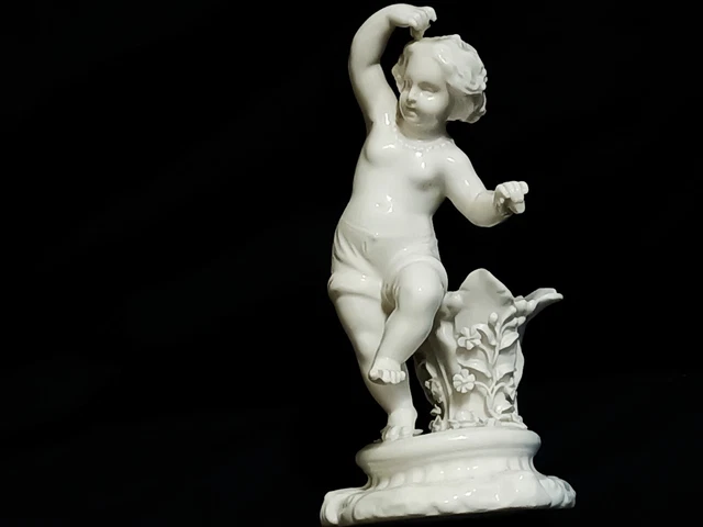 Antique John Bevington Porcelain Cherub Figure,Vase