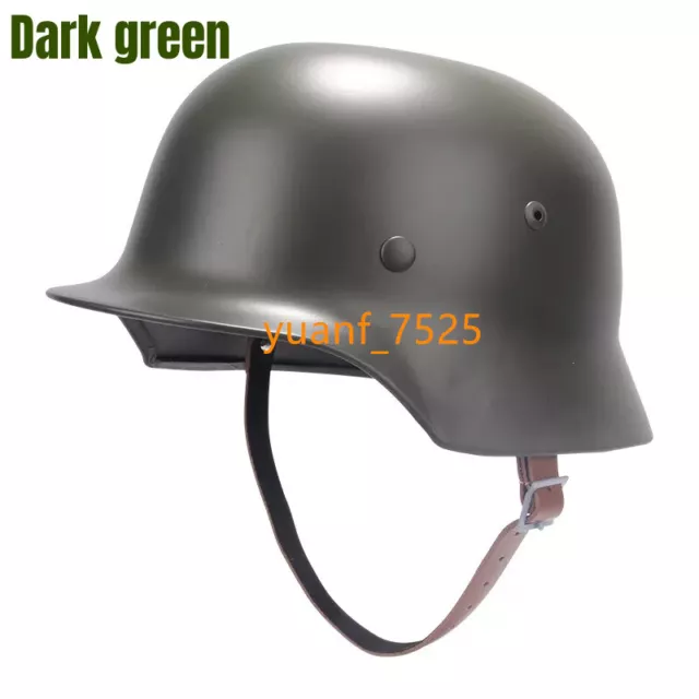 WWII German Military M35 Steel Motorcycle Helmet Army Field Helmets Mens Hats