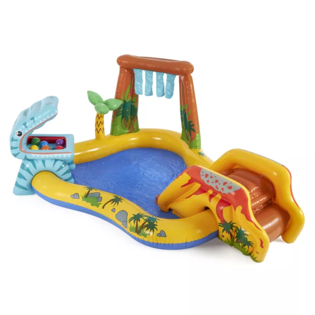 Intex Dinosaur Play Center Inflatable Kids Set & Swimming Pool (Open Box)