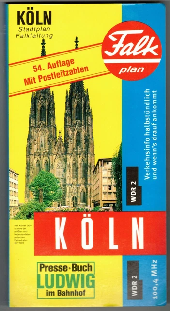 FALK PLAN KÖLN Mappa Della Città Falkfaltung (H4 EUR 12,08 - PicClick IT