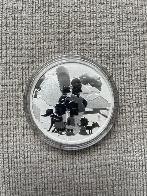 2021 Tuvalu The Simpsons Family 1 Oz .9999 Silver Coin BU In Capsule