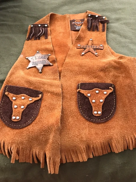John R Craighead Authentic Western Outfit For Jr Cowboys Med Vest Chaps Box 70s