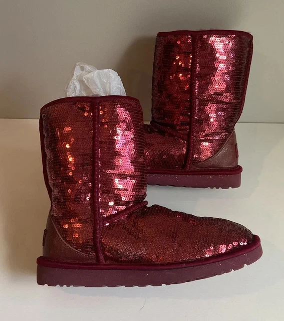 UGG Australia Boots Short Ruby Red Limited Edition US Women’s Size 7 EU 38