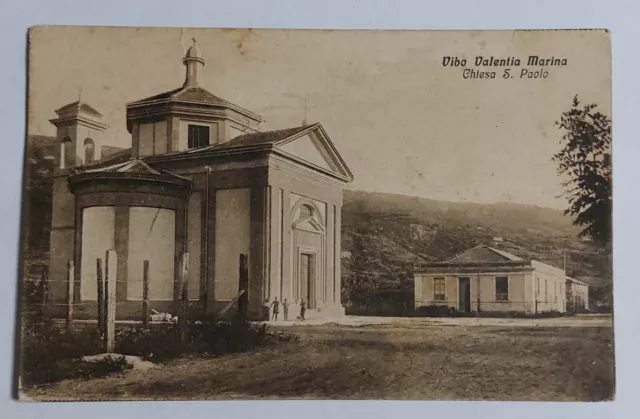 VIBO VALENTIA MARINA - Chiesa S. Paolo , Vg 1925 F.p. Animata  - RARA