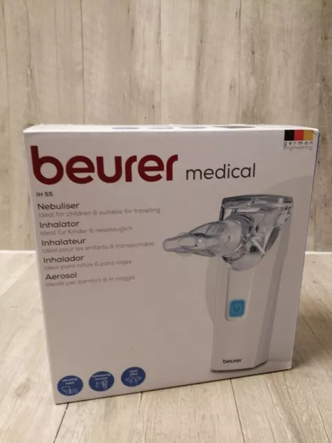 Beurer IH 55 Inhalator, Mesh-Vernebler mit Schwingmembran-Technologie, batterie