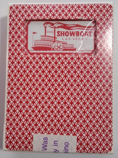 Playing Cards Showboat Casino Vintage Original Las Vegas NV Red Steamboat