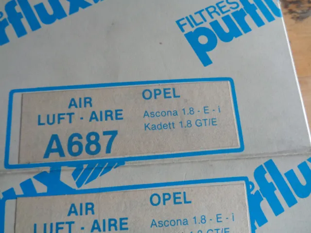 Filtre à Air Opel Ascona C 1.8E 2.0E Opel Kadett D et E 1.8E Purflux A687