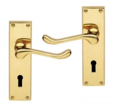 1-10 Pairs SOLID Brass GEORGIAN ROPE Internal Latch Door Handles D15 
