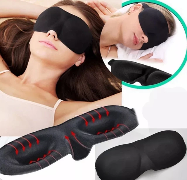 3D Schlafmaske Tragbare Augenbinde Augenklappe  Schlafen Reise Männer Frauen