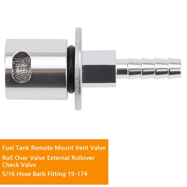 Raccord De Réservoir Carburant 2 Pièces 5/16" - Aluminium, Universel, Argenté
