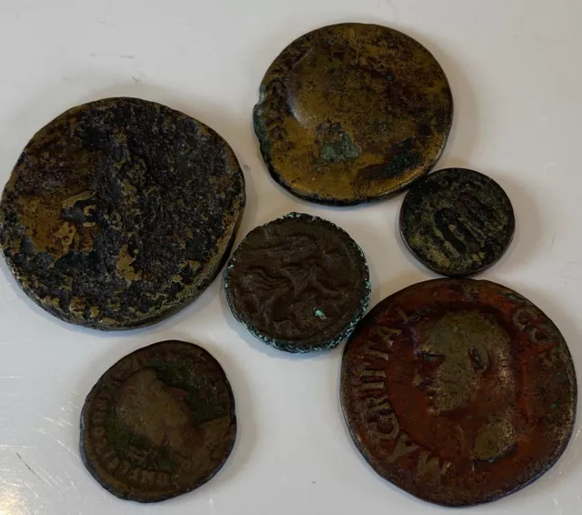 6 X Antique Roman Coin Collection