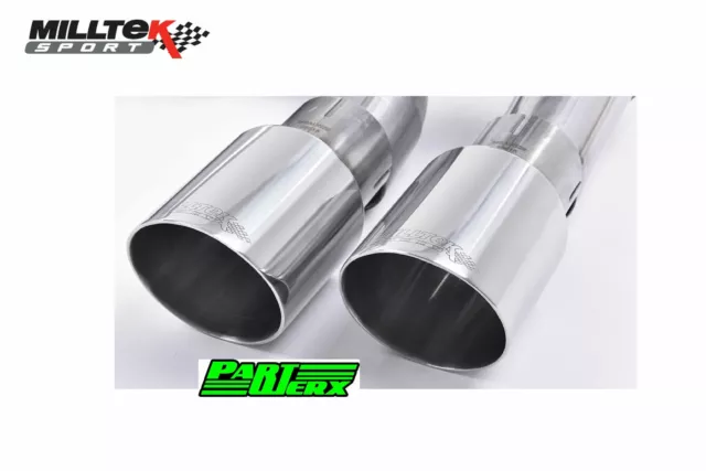 BMW 2 Series M240i F22 Milltek Sport Exhaust Polished Twin 90mm GT90 Tips Trims