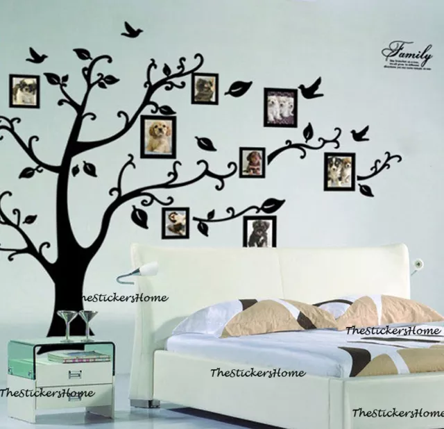 Huge Family Tree Wall Stickers Photo Frame Art Decals Home Decor UK