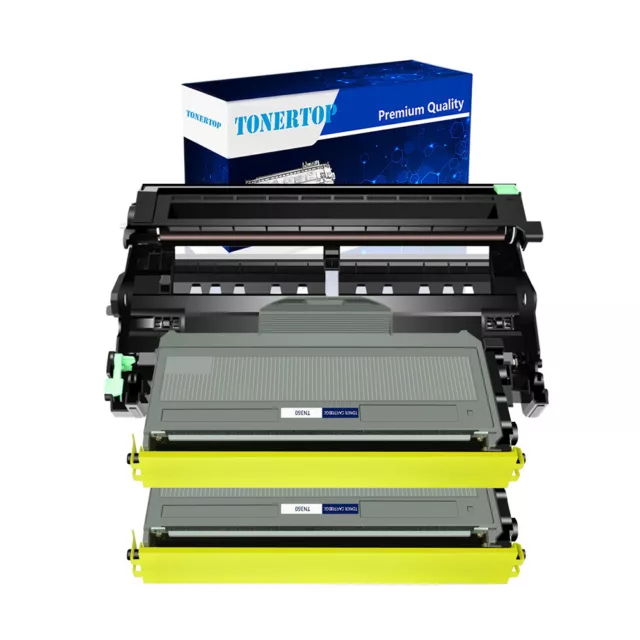 2PK TN360 + 1PK DR360 Toner Drum for Brother HL-2140 HL-2150N HL-2170W Printer