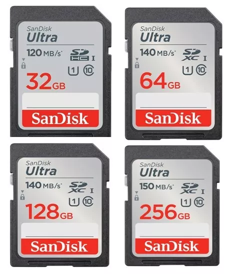 SanDisk 16Go 32Go 64Go 128Go SD SDHC SDXC Class10 ULTRA 120MB/s Carte mémoire FR