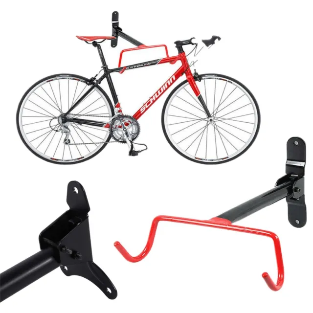 Bike Bicycle Wall Mounted Rack Storage Hanger Holder Hook Folding Space Saver