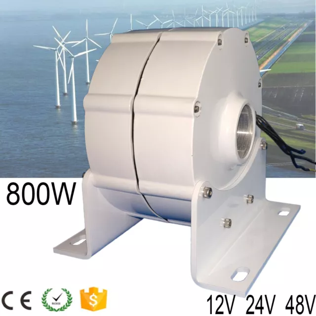 800W 3fásico Timán permanente NdFeB 12V 24V 48V generador de CA