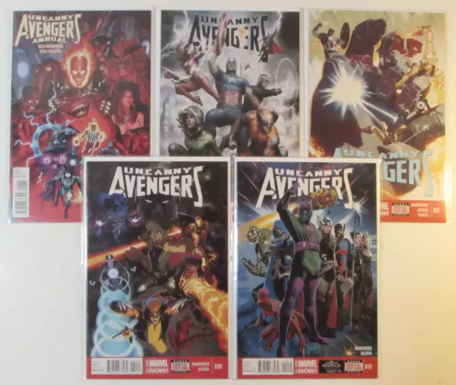 Uncanny Avengers Lot of 5 #19,20,21,23,Annual 1 Marvel (2014) Comic Books
