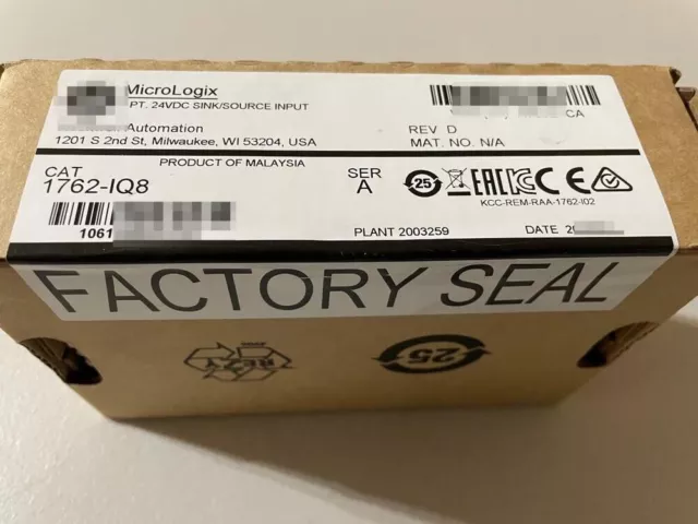 1 PCS NEW SEALED AB Allen-Bradley 1762-IQ8 /A MicroLogix 24VDC Input Module