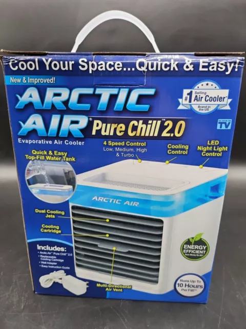 10 Hours ARCTIC AIR 76 CFM 4 Speed Portable Pure Chill 2.0 Cooler for 45 sq. ft.