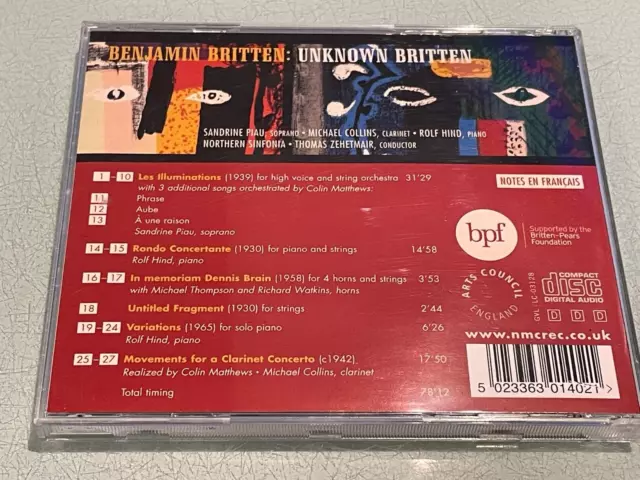 Benjamin Britten - Les Illuminations mit drei neuen Songs - Unbekannte Britten - CD 2