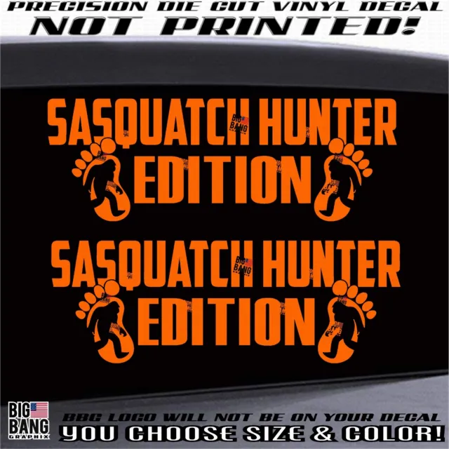 Sasquatch Hunter Vinyl Sticker Decal SET SUV Car Truck RV Camper Travel Trailer