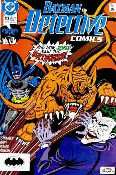 DETECTIVE COMICS #623 F/VF, Batman, Direct, DC 1990 Stock Image