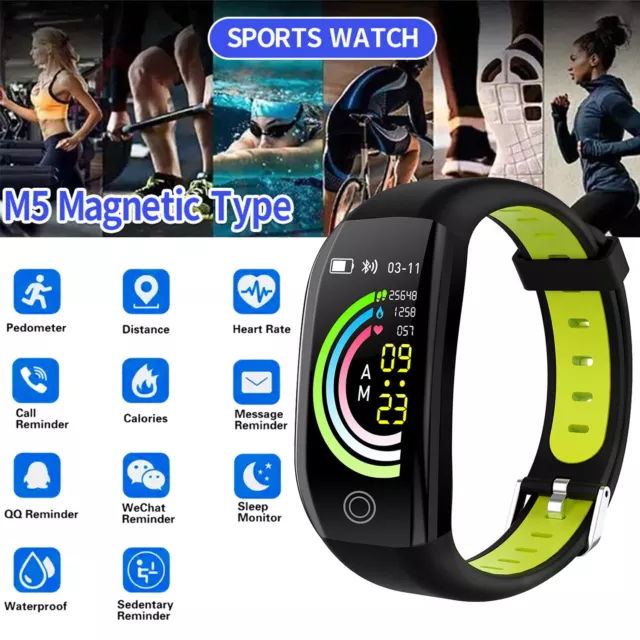 Smartwatch Uhr Armband Sport Pulsuhr Blutdruck Fitness Tracker Damen Herren IP68
