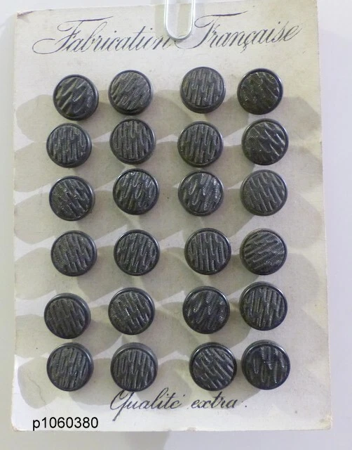 lot de 24 Boutons Noirs tres anciens   13  mm  1060380