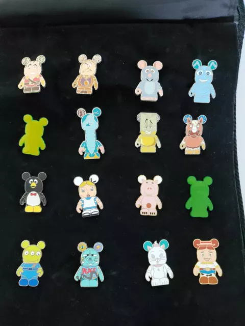 71 Disney Full Size Vinylmation Pins in Offcial Pin Trading Carrier PRICE CUT!!!