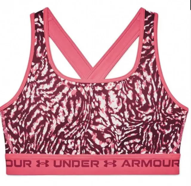 Reggiseno Under Armour Supporto Medio Crossback Donna Multi Taglia M #REF68
