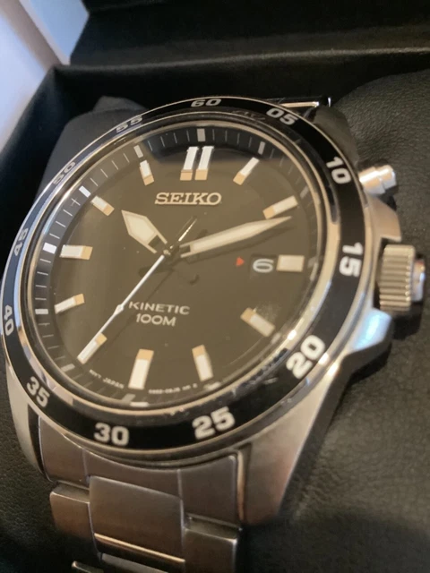 UK AUTOMATIC/KINETIC PicClick £115.00 Exhibition - Back. SEIKO Boxed. SKA785P1 WATCH.