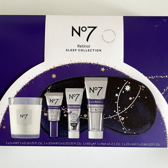 STIVALI No7 Retinol Sleep Collection set regalo 5 pezzi *NUOVI DI ZECCA*