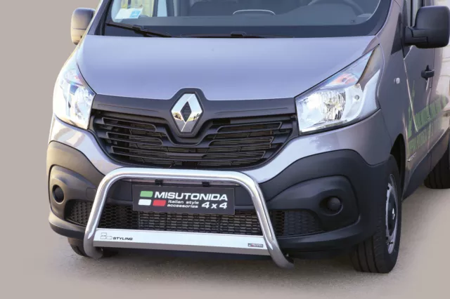 PARE BUFFLE POUR RENAULT TRAFIC depuis 2014 HOMOLOGUE INOX DIAMETRE 63