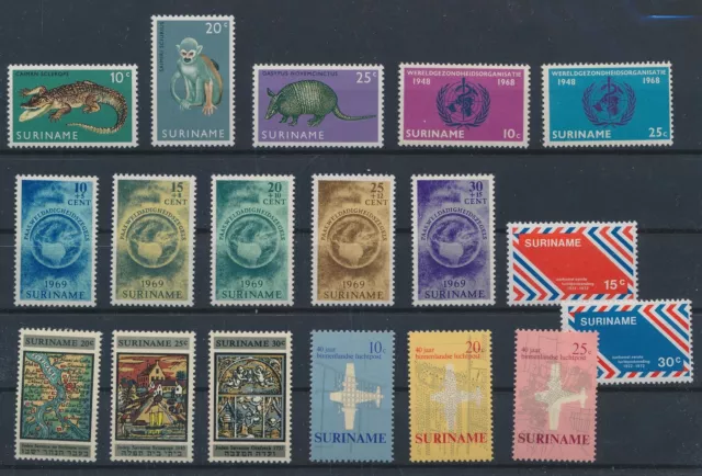 LR50196 Suriname selection of nice stamps fine lot MNH