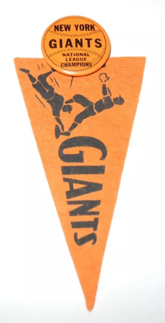 1936 New York Giants National League Champions World Series Pin Pennant Mel Ott