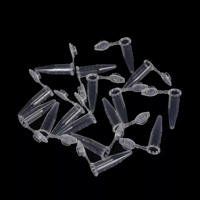 50X 0.5ml Lab Clear Micro Plastic Test Tube Centrifuge Vial Snap Cap ContainerFF