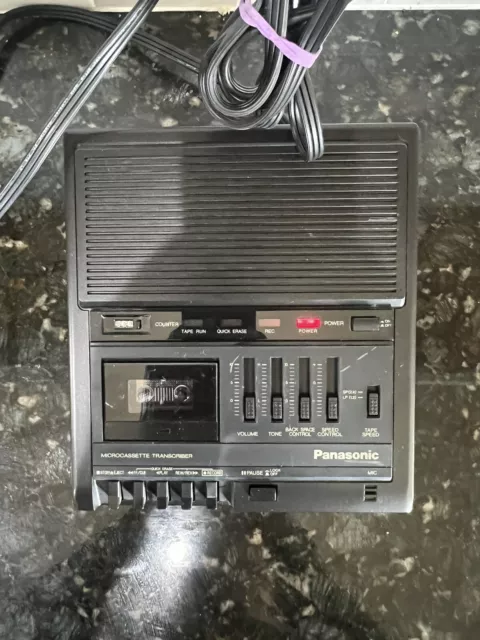 Panasonic Microcassette Transcriber Recorder Model RR-930 Black Tested for Power 2