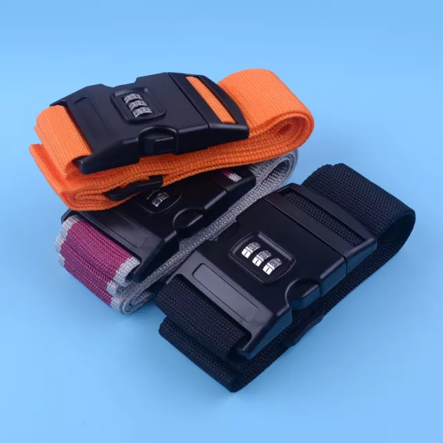 Adjustable Suitcase Luggage Baggage Straps Combination Lock Belt Tie Down Travel