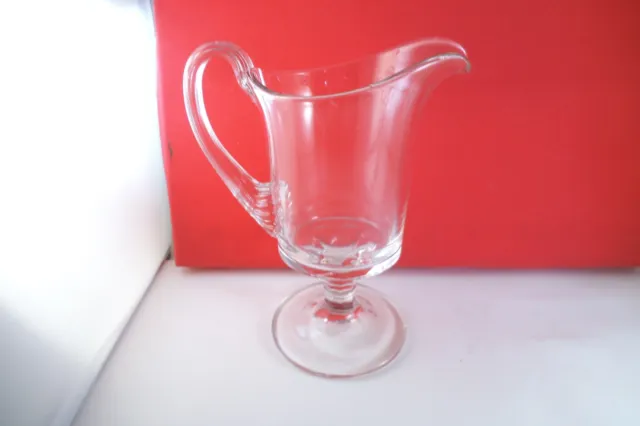 Vintage EAPG Clear Glass Footed Creamer Pitcher