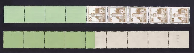 Bund 914 RE 5+4 grün planatol Burgen+Schlösser 30 Pf postfrisch alte Fluoreszenz