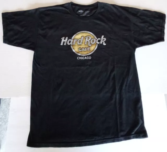 Chicago Hard Rock Cafe Shirt Adult Large Black