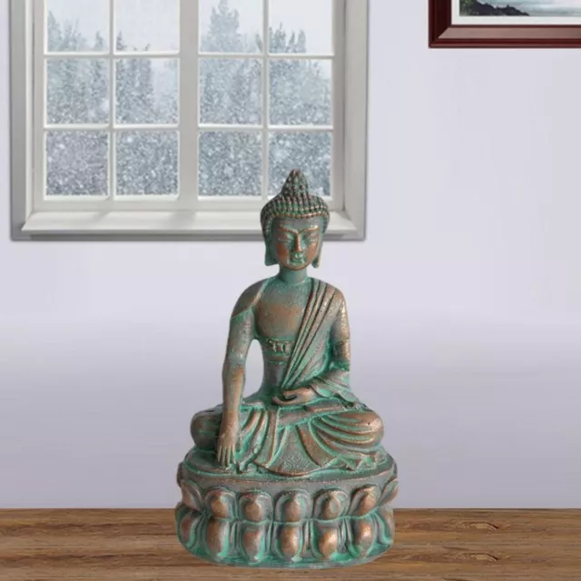 Buddha Crafts Pharmacist Buddhist Sculpture Resin Sitting Buddha  Living Room