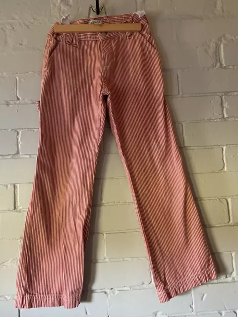oshkosh girls trousers age 10 red & white ticking stripe