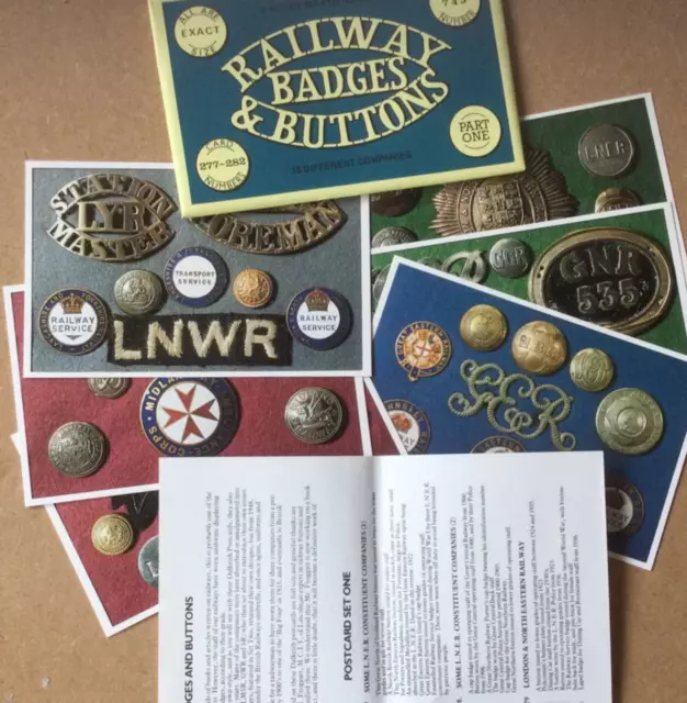 DALKEITH 6x Postcards Railway Badges & Buttons Part One Set 743