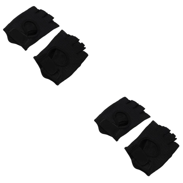 2 pairenveloppement de paume de levage de poids de gants à demi-doigts respir