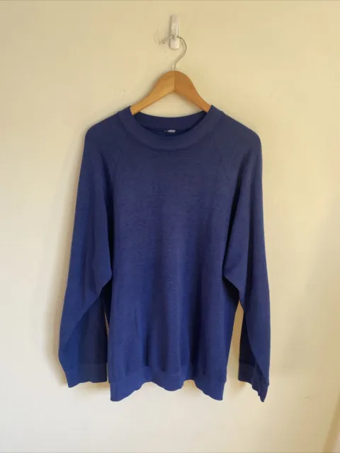 Vintage 80s Blue Sweatshirt Large Vtg 1980s