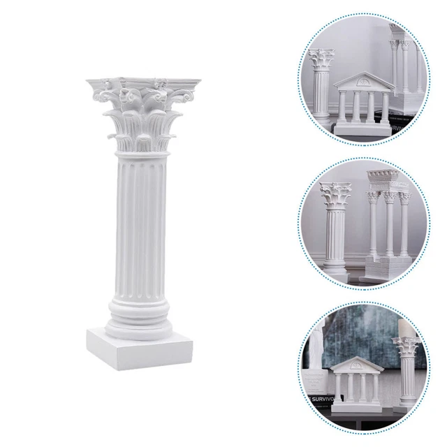3 Colonnes Romaines En Résine - Décoration Vintage - Bougeoir Mariage - Style Grec