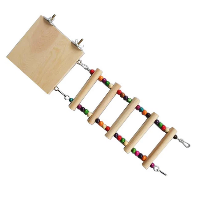 Schaukelspielzeug Aus Holz Papagei Stehender Stock Holzleiter Die